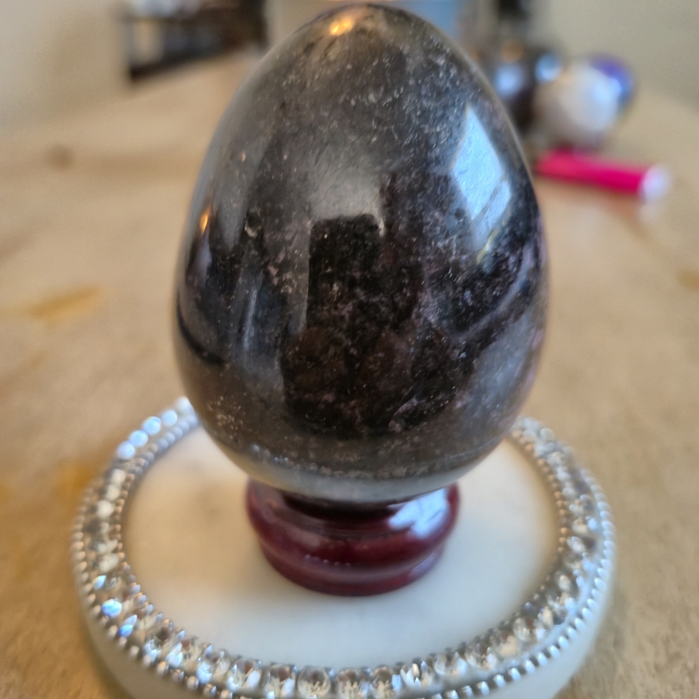 Natural Rhodonite Crystal Egg #2 New - Picture 6 of 7